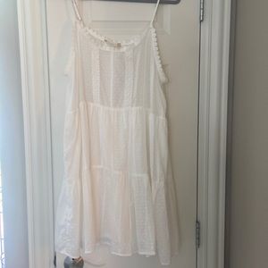White spaghetti strap summer dress / coverup